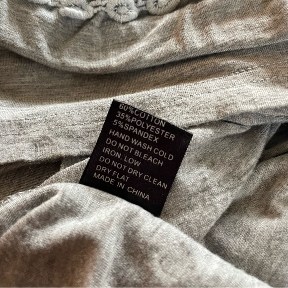 POL grey jersey Dress with white decorative trim and zip back size Small - Picture 9 of 11